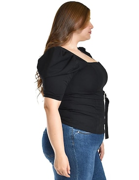 Blusa Roman Fashion manga corta para mujer