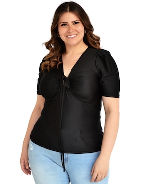 Blusa Roman Fashion Manga Corta Para Mujer