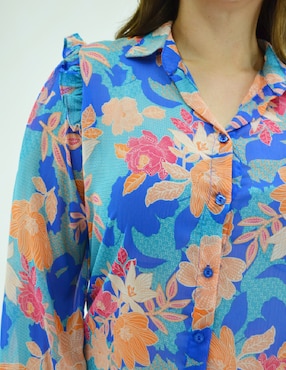 Blusa Roman Fashion manga larga para mujer