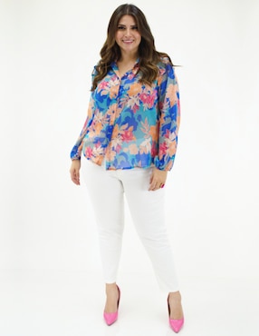 Blusa Roman Fashion manga larga para mujer