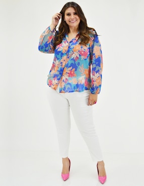 Blusa Roman Fashion manga larga para mujer