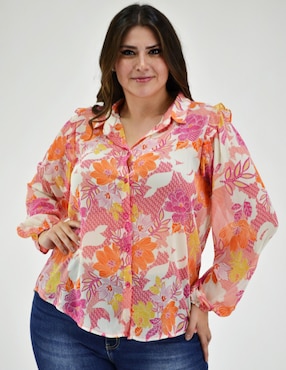 Blusa Roman Fashion manga larga para mujer
