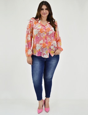 Blusa Roman Fashion manga larga para mujer