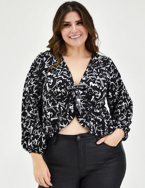 Blusa Roman Fashion manga larga para mujer