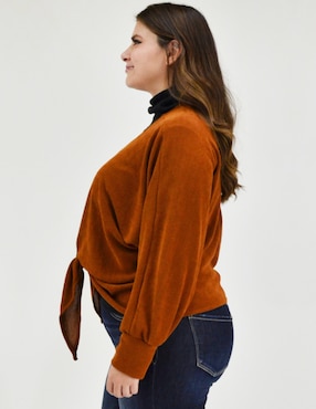 Suéter Roman Fashion cuello simulado para mujer