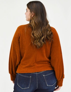 Suéter Roman Fashion cuello simulado para mujer