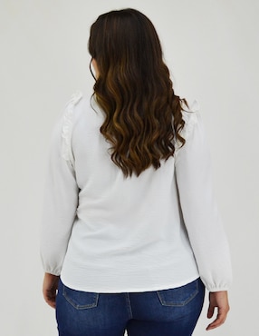 Blusa camisera Roman Fashion manga larga para mujer