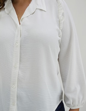 Blusa camisera Roman Fashion manga larga para mujer