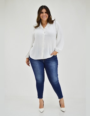 Blusa camisera Roman Fashion manga larga para mujer