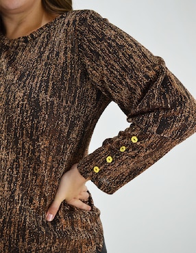 Blusa Roman Fashion manga larga para mujer