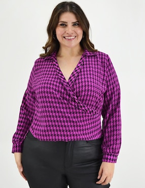 Blusa Roman Fashion manga larga para mujer