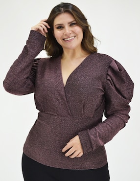 Blusa Roman Fashion manga larga para mujer