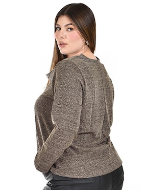 Blusa Roman Fashion manga larga para mujer