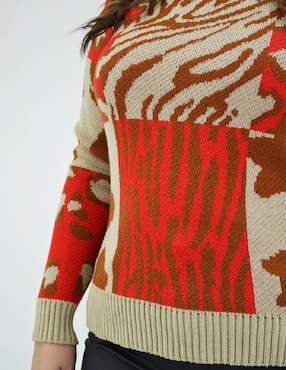 Suéter Roman Fashion cuello redondo para mujer
