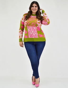 Suéter Roman Fashion cuello redondo para mujer
