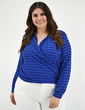 Blusa Roman Fashion manga larga para mujer