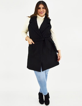 Abrigo Roman Fashion cruzado para mujer