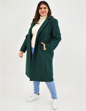 Abrigo Roman Fashion cruzado para mujer