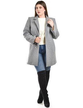 Abrigo Roman Fashion cruzado para mujer