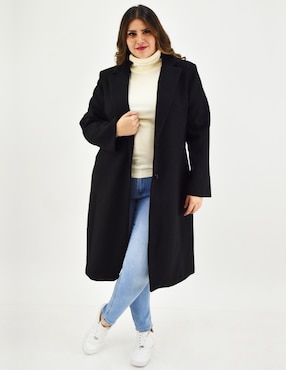 Abrigo Roman Fashion cruzado para mujer