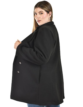 Abrigo Roman Fashion cruzado para mujer