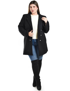 Abrigo Roman Fashion cruzado para mujer
