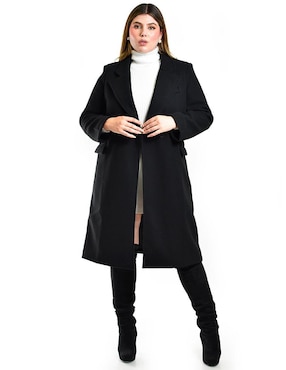 Abrigo Roman Fashion cruzado para mujer