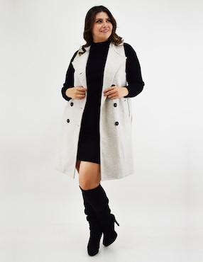Abrigo Roman Fashion abierto para mujer