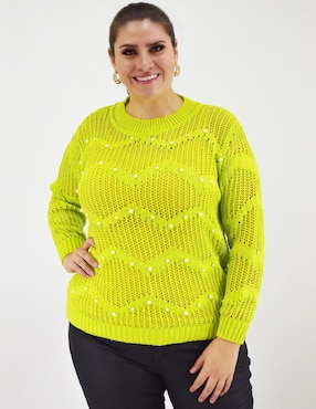 Suéter Roman Fashion cuello redondo para mujer