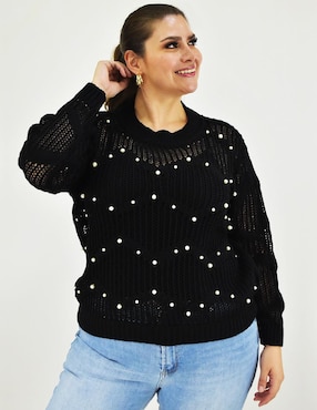 Suéter Roman Fashion cuello redondo para mujer