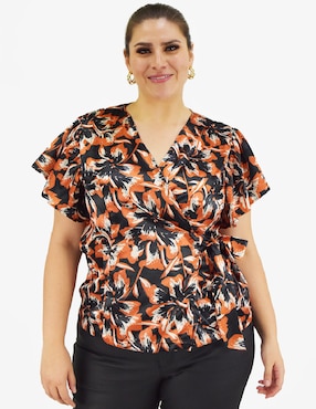 Blusa Roman Fashion manga corta para mujer