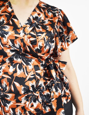Blusa Roman Fashion manga corta para mujer
