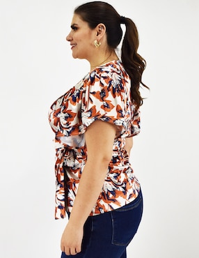 Blusa Roman Fashion manga corta para mujer