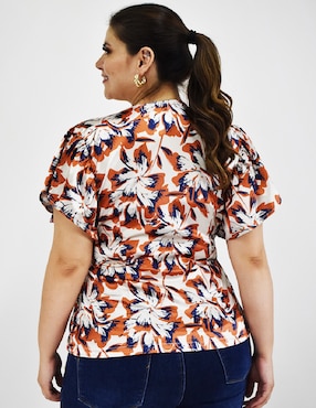 Blusa Roman Fashion manga corta para mujer