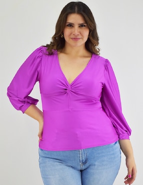 Blusa Roman Fashion manga larga para mujer
