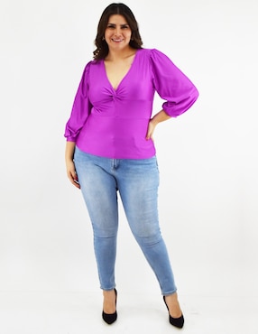 Blusa Roman Fashion manga larga para mujer