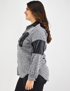 Blusa camisera Roman Fashion manga larga para mujer