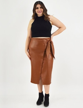 Falda midi Roman Fashion a la cintura
