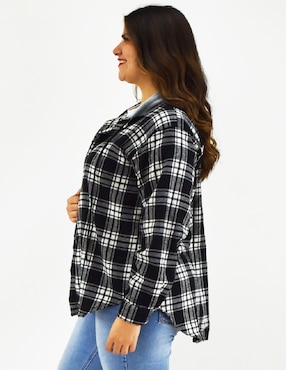 Blusa camisera Roman Fashion manga larga para mujer