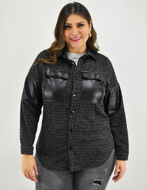 Blusa camisera Roman Fashion manga larga para mujer