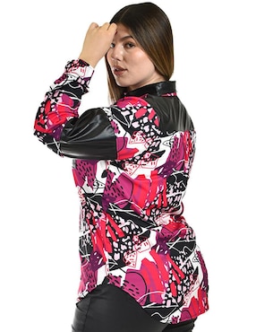 Blusa camisera Roman Fashion manga larga para mujer