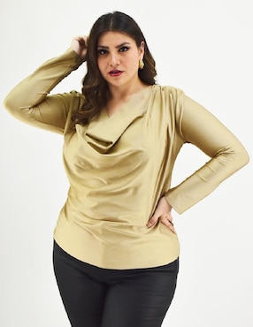 Blusa Roman Fashion manga larga para mujer