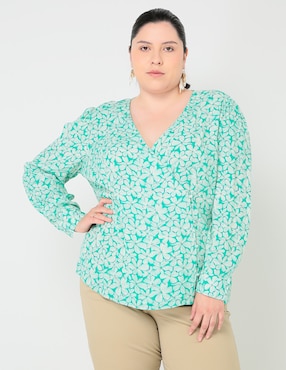 Blusa The Pattern Manga Larga Para Mujer