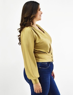 Blusa Roman Fashion manga larga para mujer