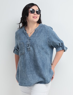 Blusa The Pattern Manga 3/4 Para Mujer