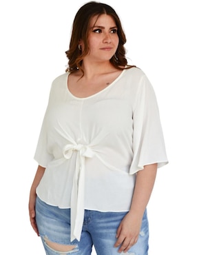Blusa túnica Roman Fashion manga 3/4 para mujer