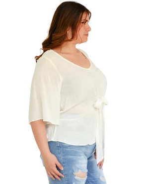 Blusa túnica Roman Fashion manga 3/4 para mujer