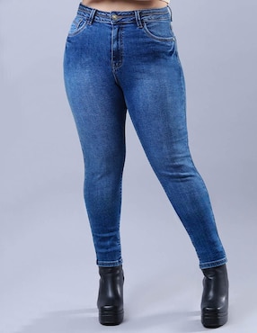 Jeans Skinny Roman Fashion Corte Cintura Para Mujer