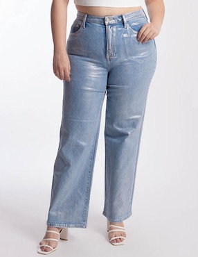 Jeans straight Roman Fashion corte cintura para mujer