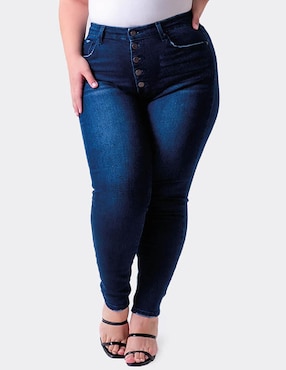 Jeans Skinny Roman Fashion Corte Cintura Para Mujer